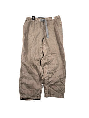 Vintage 90s White Sierra Large 36x30 Baggy Loose Relaxed Fit Brown Belted Pants